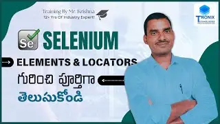 Easy Explanation of Selenium Elements & Locators || Selenium Telugu Tutorials || Selenium Course