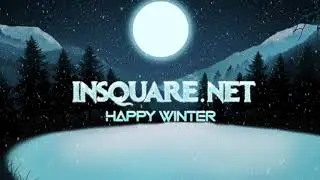 Snow fall scene with snow text effect - After effect