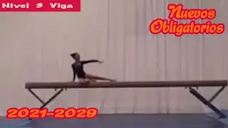 NEW Level 3 Balance Beam Routine - Nuevo Nivel 3 Viga - gymnastics official video GIMNASIA 2021-2029