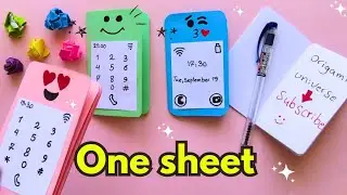 Diy mini notebooks one sheet of paper | mini stationery at home