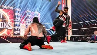 Jimmy Uso Kicks Roman Reigns at WWE Night of Champions (May 27, 2023)