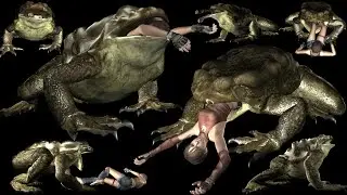 [4K] Frog eats person (Resident Evil 0)