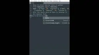 Tabular Data in Python | Tabulate Library 