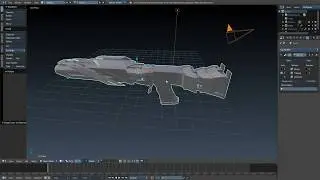 SciFi Shotgun 3D modeling, UVs - Blender | Texturing - Substance Painter 2