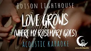 LOVE GROWS ( WHERE MY ROSEMARY GROWS) by Edison Lighthouse ( Acoustic Karaoke )