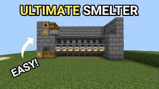 EASY ULTIMATE Smelter For Minecraft Bedrock 1.21! (MCPE/Xbox/PS4/Nintendo Switch/Windows10)