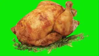 Dancing Chicken Cooked  Green Screen 