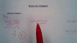 Math with Marilyn- Pt.1  Adding Integers with the same signs