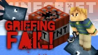 Minecraft TNT Griefing Fail!