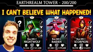 MK Mobile. Gold Team vs. Earthrealm Tower Battle 200. IT WAS WORTH IT!