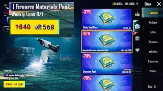 Purchasing Firearm Materials pack only 568 UC PUBG Mobile Materials for M416 Glacier Chance PUBG