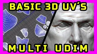 How to create Multi Udim UV's- Modelling 3D Tutorials for Beginners www.digital-characters.com