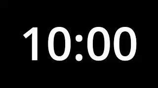 10 MINUTE TIMER - No Sound - Full HD 1080p - COUNTDOWN - 600 SECOND TIMER