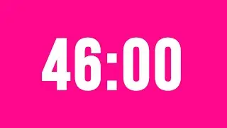 46 Minute Countdown Timer No Music With Alarm Clock At The End