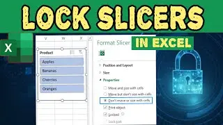 🔐 lock slicers(immovable) in Excel Pivot 🗂👍 -