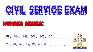 📚 CIVIL SERVICE EXAM   NUMBER SERIES
