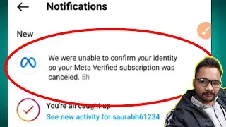 Facebook | we were unable to confirm your identity to your meta verified subscription was not comple