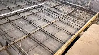 Building a basement in the garage 3 Final Pouring the floor. Watch to the end