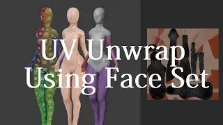[Blender] UV unwrap using face set of sculpted high poly model