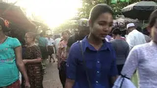 Traveling around the city of Yangon Evening | Street Market Solo Tour
