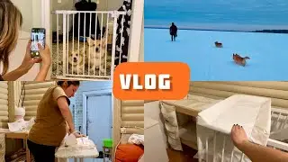 В гости с собаками 🐶 умотали песилей на озере 🏀 перестановка в детской 🧸 Vlog