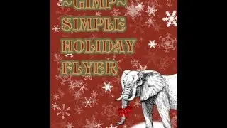 GIMP Tutorial - Simple Winter Poster - White Elephant Gift Exchange Flyer - XDTutorials.com -