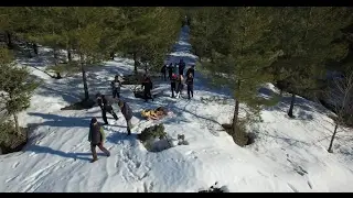 Kaybolan film ekibi drone sayesinde kurtarıldı