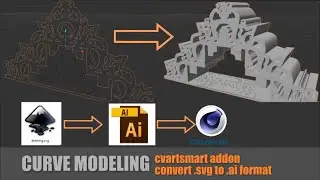 cinema4d: CVARTSMART-import svg & ai file-modeling with curve & control it