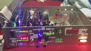 Discrete logic machine calculating primes