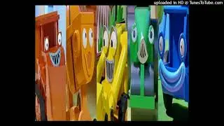 Scoop, Muck, Dizzy, Roley and Lofty sing Fins in the Air
