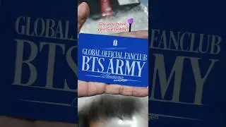 Finally got my BTS ARMY Fan Club Membership card ! Do you have yours too? 