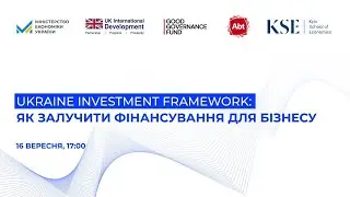 Ukraine Investment Framework: Як залучити фінансування для бізнесу
