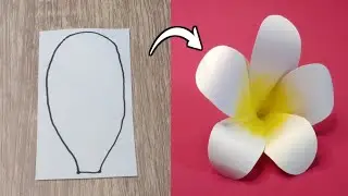 how to make plumeria paper flower | bunga Kamboja dari kertas 