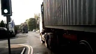 M858PHN - Truck Cuts in on Cyclist (M.J.Griffiths)