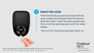 How to perform a blood glucose test | CONTOUR NEXT | mmol/L | Canada (EN_CA)