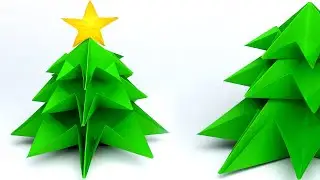 How to make Christmas Tree out of paper. Origami Christmas Tree easy tutorial