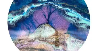 Resin Art, part cured resin abstract creation