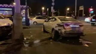ДТП на Ленинградском шоссе с участием трёх автомобилей
