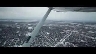 Winter Flight between Montreal and Quebec (CA)
