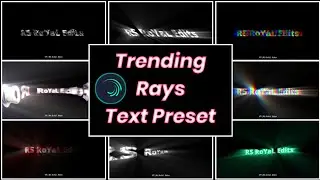 Rays Text Preset For Alight Motion | Alight Motion Text Preset | Rays Text Preset 