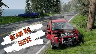 BeamNG drive аварий в лесу.