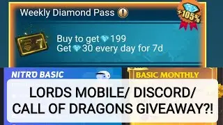 Giveaway?! - Lords Mobile/ Discord Nitro/ Call of Dragons?!