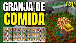 🥕 100% AUTOMATIC and EASY Food Farm ✅ - Minecraft BEDROCK 1.21+