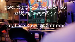 Database Rows vs Columns - දත්ත සමුදායක වල තීරු  හා පේළි පැටලෙනවද