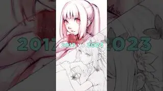 2017 vs 2023                              #pencildrawing #pencilsketch #Yuuchii