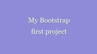 Bootstrap project 1