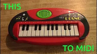 Toy piano converted to MIDI