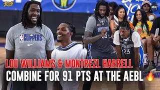 Lou Williams & Montrezl Harrell Team Up Again At THE AEBL | COMBINE FOR 91 PTS 😱