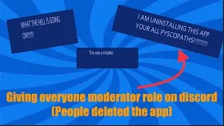 Giving everyone on a discord server moderator role