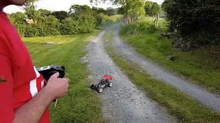 RC Nitro Buggy Track In My Back Garden & Kyosho MP9 Chilling Out On a Nice Evening